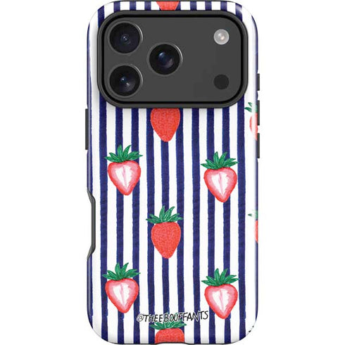 Bouffants and Broken Hearts Strawberries and Stripes iPhone 18 Pro Impact Case