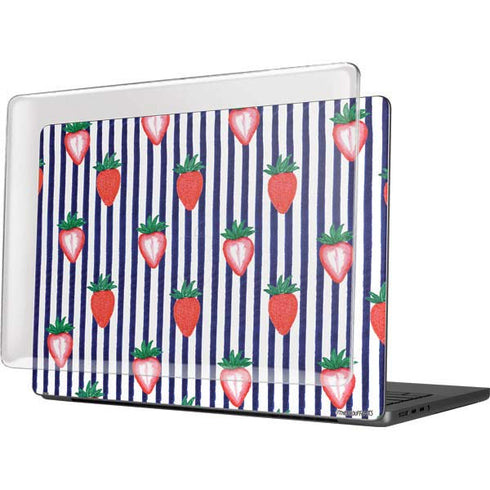 Bouffants and Broken Hearts Strawberries and Stripes MacBook Pro 14in (2021-24) Case plus Skin