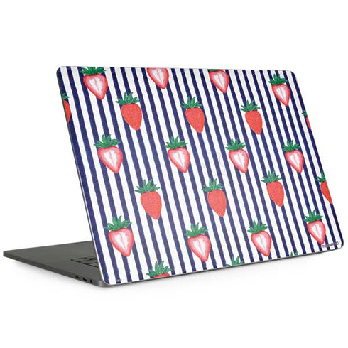 Bouffants and Broken Hearts Strawberries and Stripes MacBook Skins