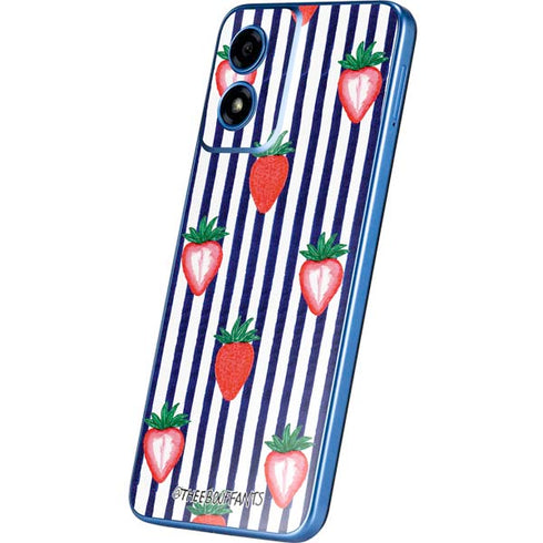 Bouffants and Broken Hearts Strawberries and Stripes Moto G Play 4G (2024) Skin