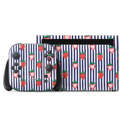 Bouffants and Broken Hearts Strawberries and Stripes Nintendo Skins