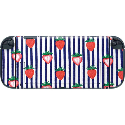 Bouffants and Broken Hearts Strawberries and Stripes Nintendo Switch 2 (2025) with Joy-Con Skin