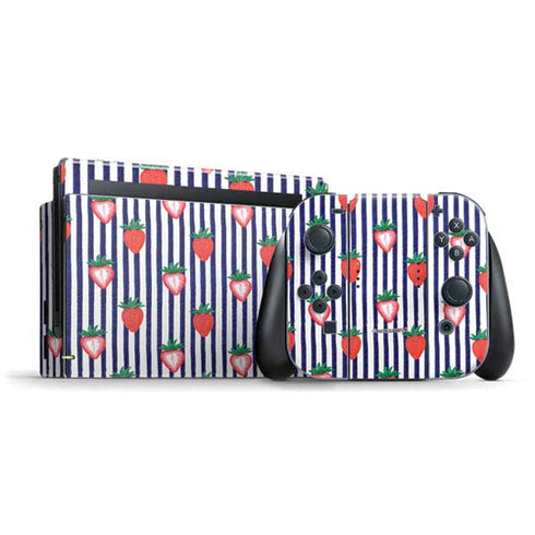 Bouffants and Broken Hearts Strawberries and Stripes Nintendo Skins