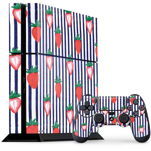 Bouffants and Broken Hearts Strawberries and Stripes PlayStation PS4 Skins