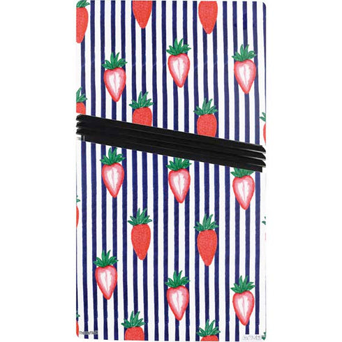Bouffants and Broken Hearts Strawberries and Stripes PS5 Pro Console Skin