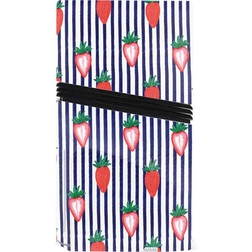 Bouffants and Broken Hearts Strawberries and Stripes PS5 Pro Disk Bundle Skin