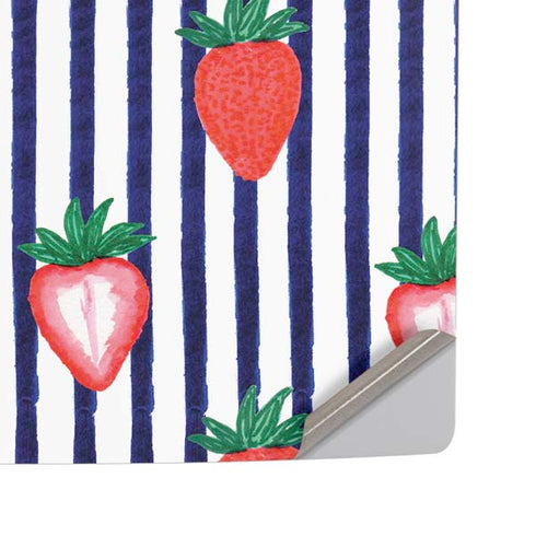 Bouffants and Broken Hearts Strawberries and Stripes PS5 Pro Disk Console Skin