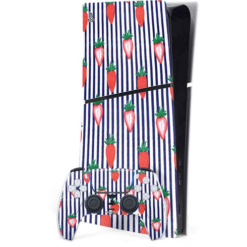Bouffants and Broken Hearts Strawberries and Stripes PlayStation PS5 Skins
