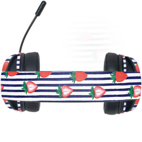 Bouffants and Broken Hearts Strawberries and Stripes Razer Kraken X Skin