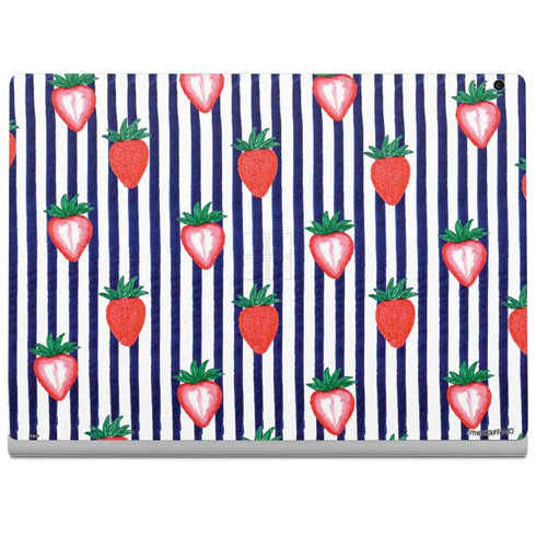 Bouffants and Broken Hearts Strawberries and Stripes Surface Book 2 15in Skin