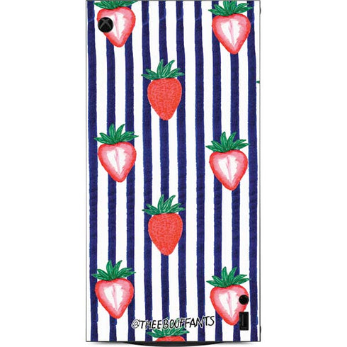 Bouffants and Broken Hearts Strawberries and Stripes XBox Series X Digital Edition Console Skin