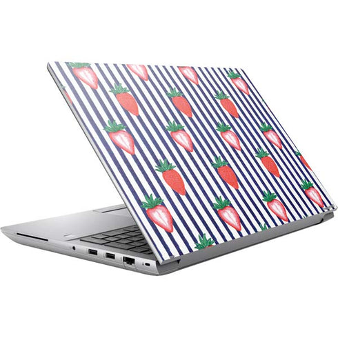 Bouffants and Broken Hearts Strawberries and Stripes HP ZBook Fury 16 G10 Skin