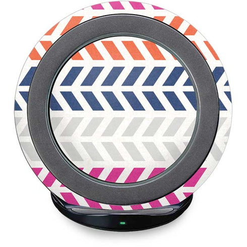 Striped Chevron Fast Charge Wireless Charging Stand Skin
