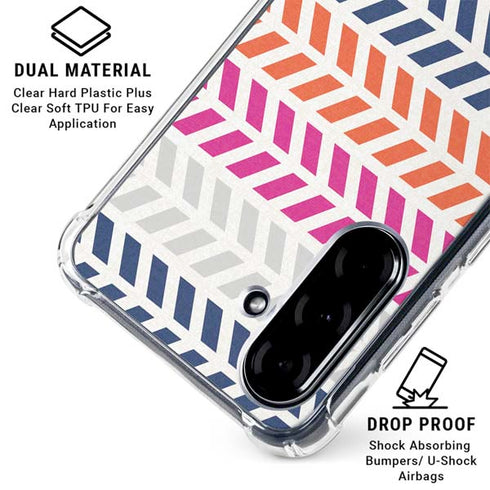 Striped Chevron Galaxy A36 5G Clear Case