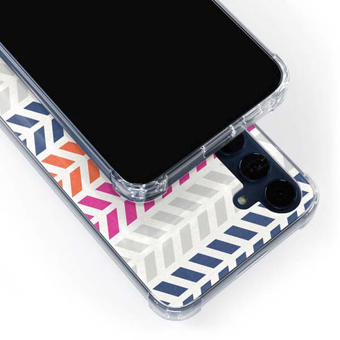 Striped Chevron Galaxy A55 5G Clear Case