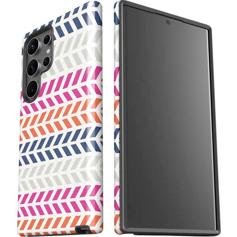 Striped Chevron Galaxy S23 Ultra Pro Case