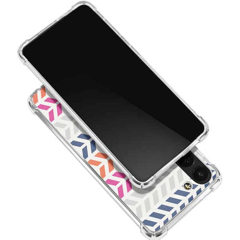 Striped Chevron Galaxy S24 FE Clear Case