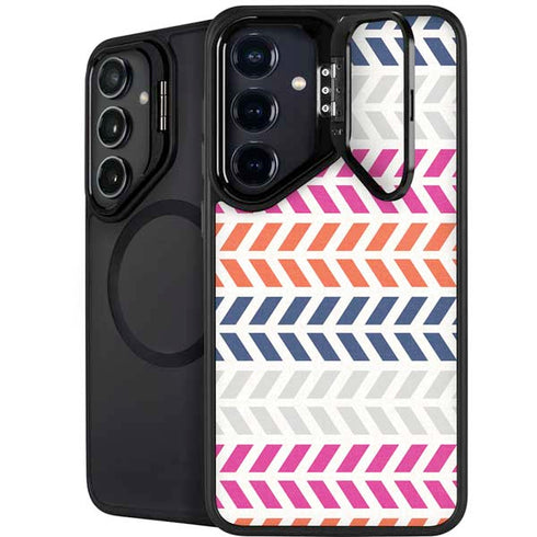 Striped Chevron Galaxy S24 Plus Kickstand Case
