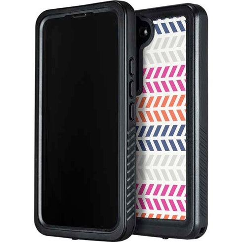 Striped Chevron Galaxy S24 Plus Waterproof Case