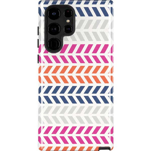 Striped Chevron Galaxy S25 Ultra Impact Case