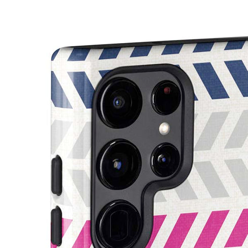 Striped Chevron Galaxy S25 Ultra Impact Case