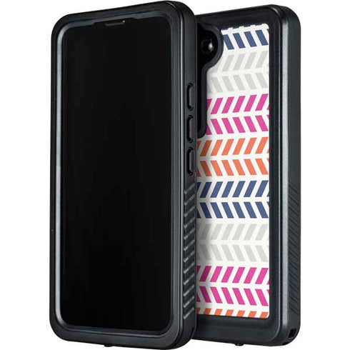 Striped Chevron Galaxy S24 Waterproof Case