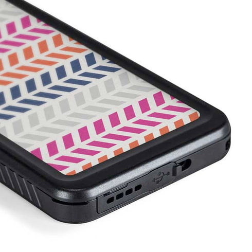 Striped Chevron Galaxy S24 Waterproof Case