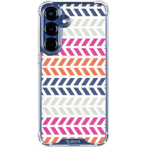 Striped Chevron Galaxy S25 FE Clear Case