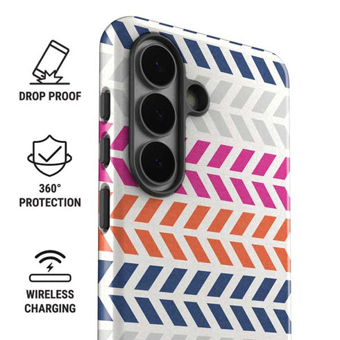 Striped Chevron Galaxy S26 Plus Impact Case
