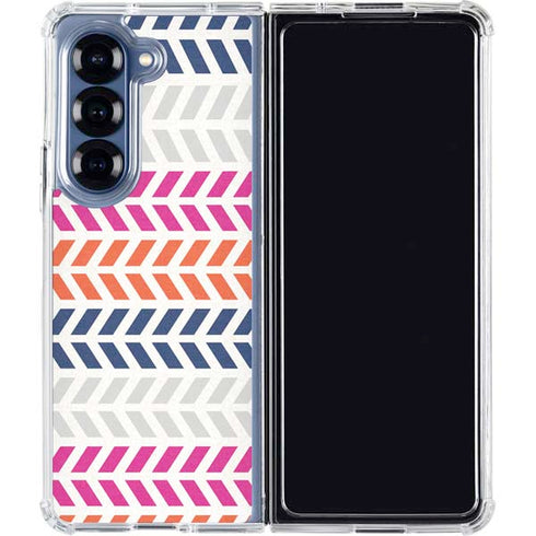 Striped Chevron Galaxy Z Fold7 Clear Case