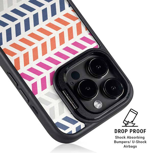 Striped Chevron iPhone 13 Pro Max Kickstand Case