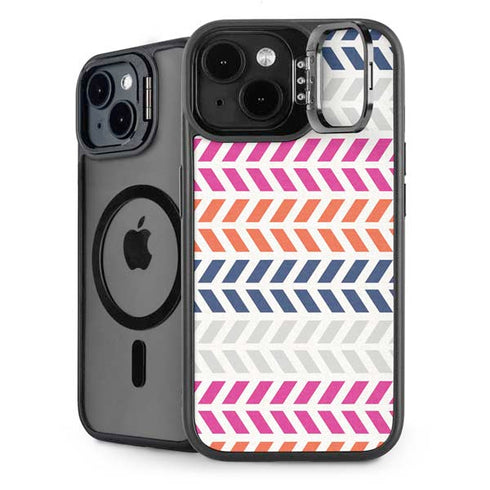 Striped Chevron iPhone 14 Plus Kickstand Case