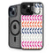 Striped Chevron iPhone 14 Plus Kickstand Case