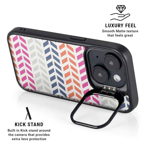 Striped Chevron iPhone 14 Plus Kickstand Case