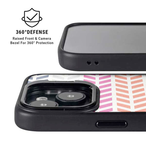 Striped Chevron iPhone 14 Plus Kickstand Case