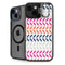 Striped Chevron iPhone 15 Kickstand Case