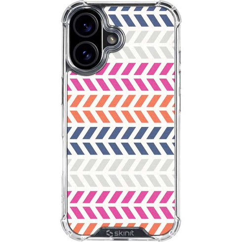 Striped Chevron iPhone 16 Plus Clear Case