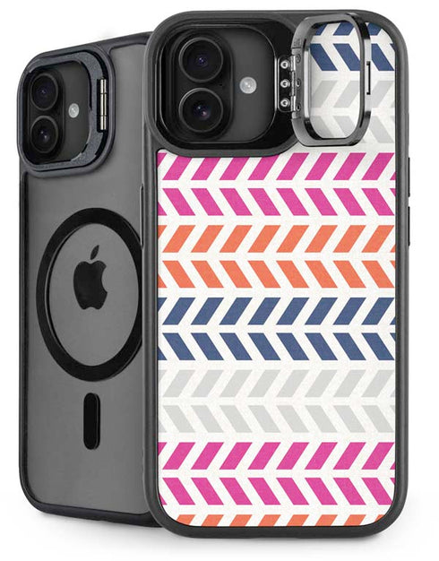 Striped Chevron iPhone 16 Plus Kickstand Case
