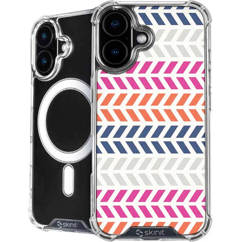 Striped Chevron iPhone 16 Plus MagSafe Case