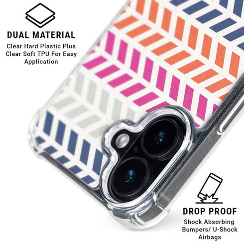 Striped Chevron iPhone 16 Plus MagSafe Case