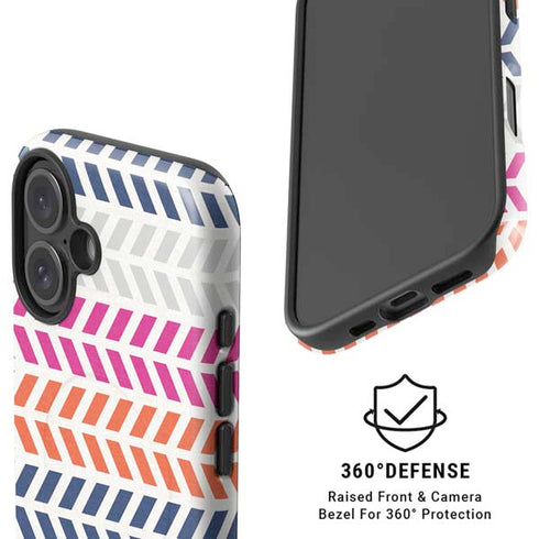 Striped Chevron iPhone 16 Plus Magsafe Impact Case