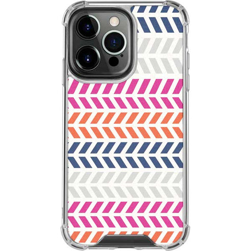 Striped Chevron iPhone 16 Pro Clear Case