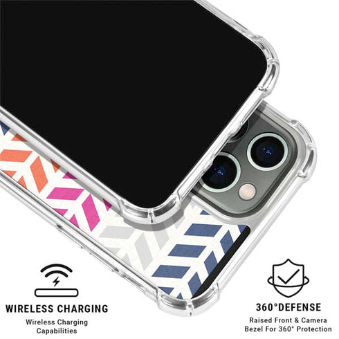 Striped Chevron iPhone 16 Pro Clear Case