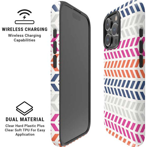 Striped Chevron iPhone 16 Pro Magsafe Impact Case