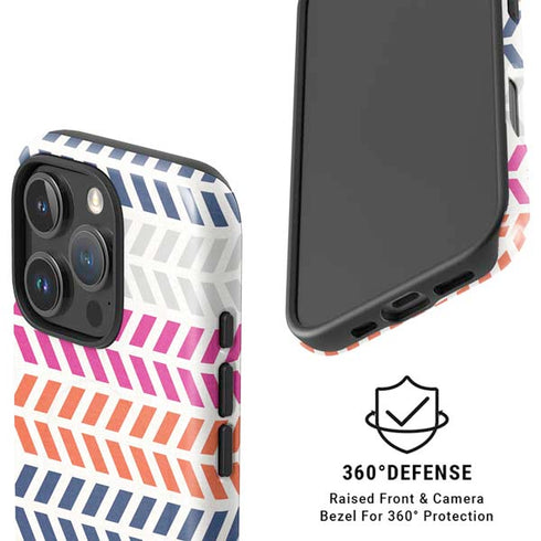 Striped Chevron iPhone 16 Pro Max Magsafe Impact Case