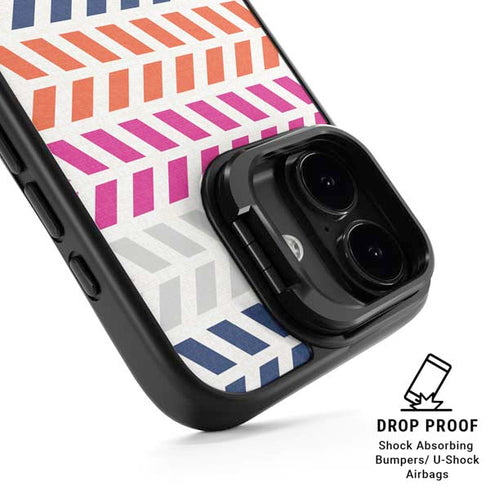 Striped Chevron iPhone 17 Kickstand Case