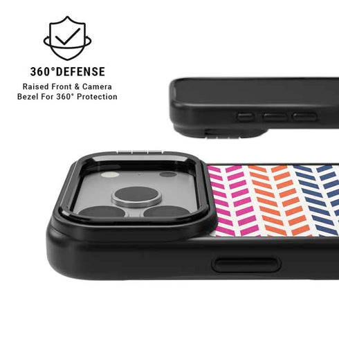 Striped Chevron iPhone 17 Pro Kickstand Case