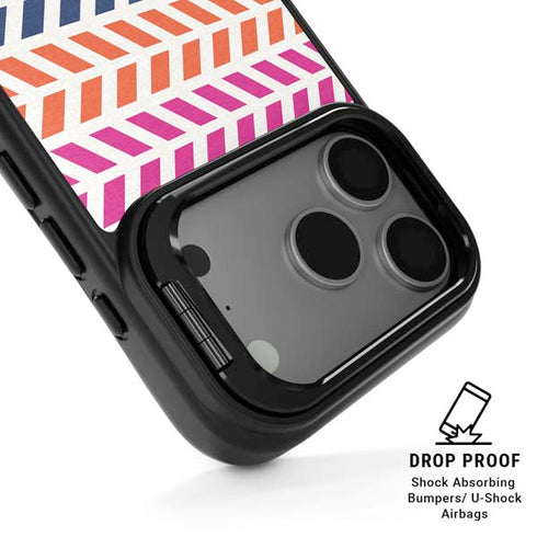 Striped Chevron iPhone 17 Pro Kickstand Case