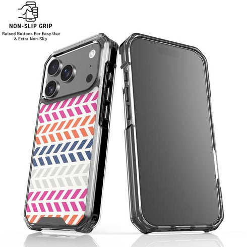 Striped Chevron iPhone 17 Pro Max Clear Case