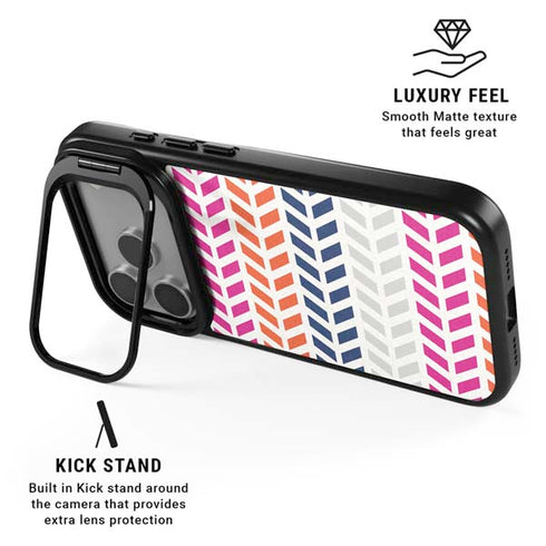 Striped Chevron iPhone 17 Pro Max Kickstand Case
